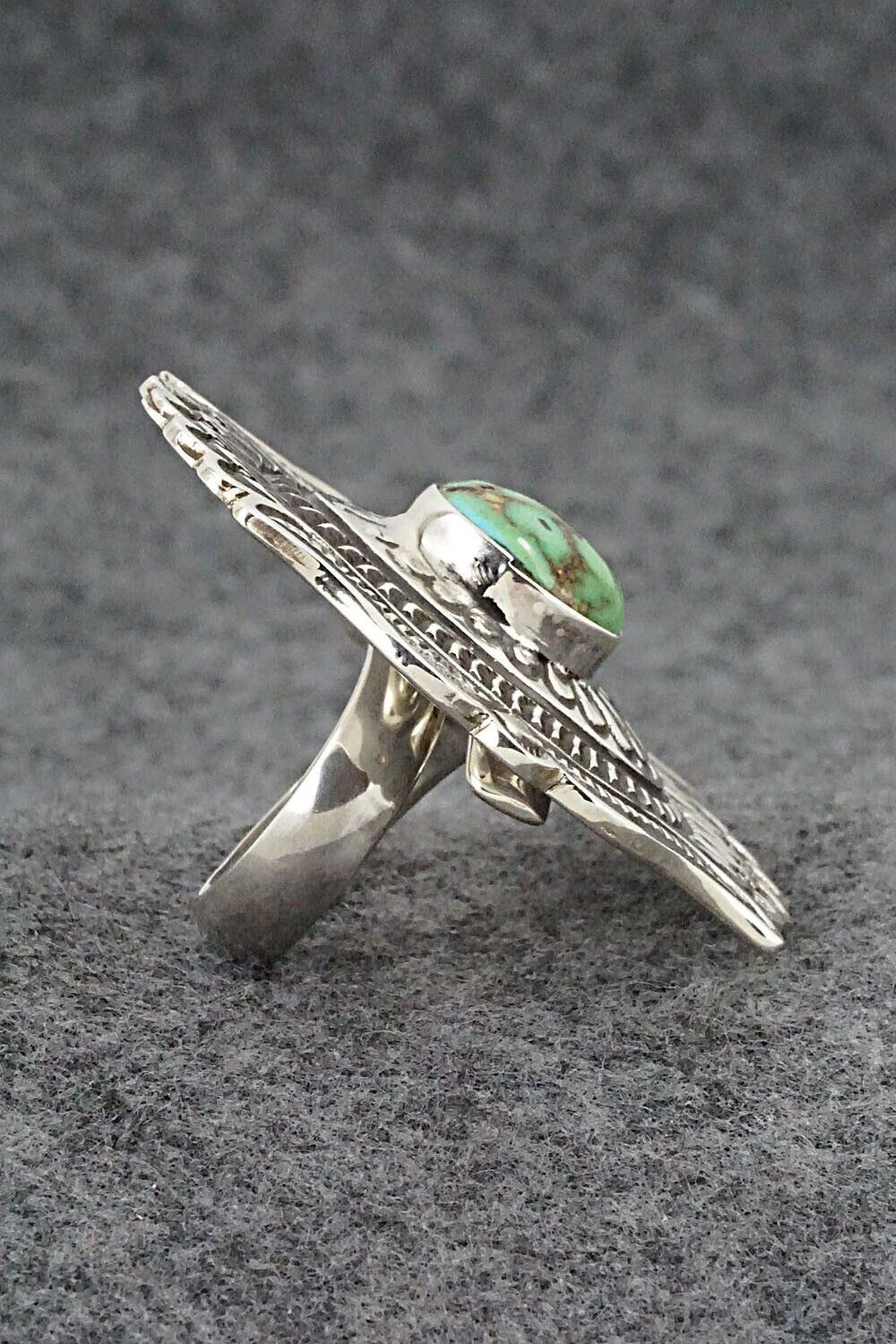 Turquoise & Sterling Silver Ring - Annette Martinez - Size 7 adj.