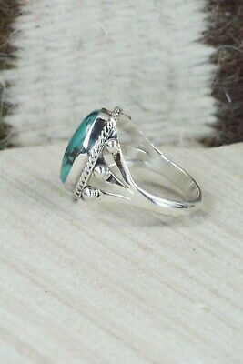 Turquoise & Sterling Silver Ring - Grace Kenneth - Size 8