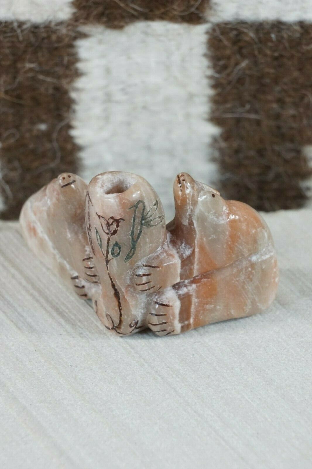 Bear Zuni Fetish Carving - Rick Kallestewa - High Lonesome Trading