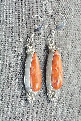 Spiny Oyster & Sterling Silver Earrings - Judy Largo