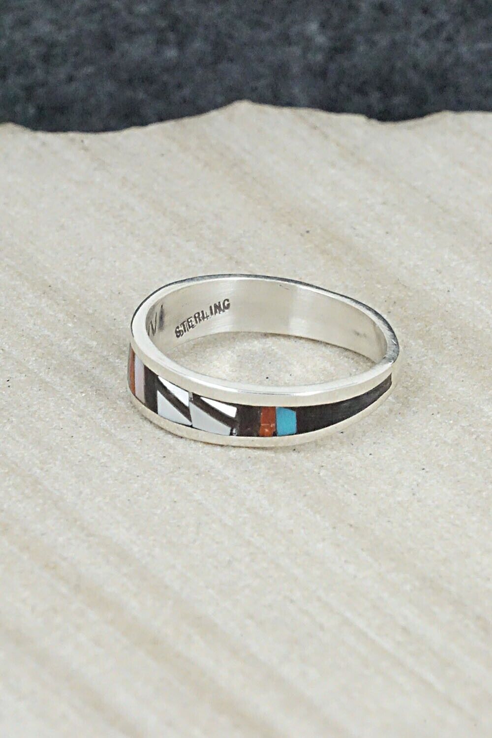 Multi Stone & Sterling Silver Ring - Charlotte Dishta - Size 7.5