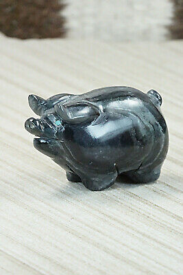 Pig Zuni Fetish Carving - Stanton Hannaweeke