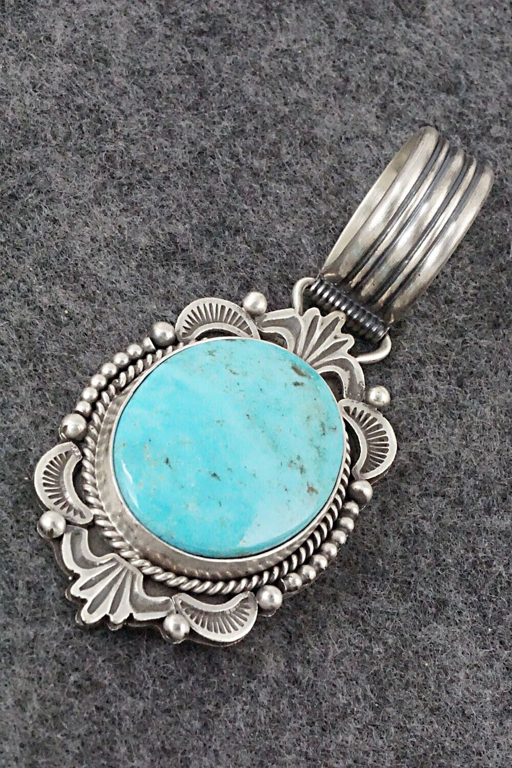 Turquoise & Sterling Silver Pendant - Michael Calladitto