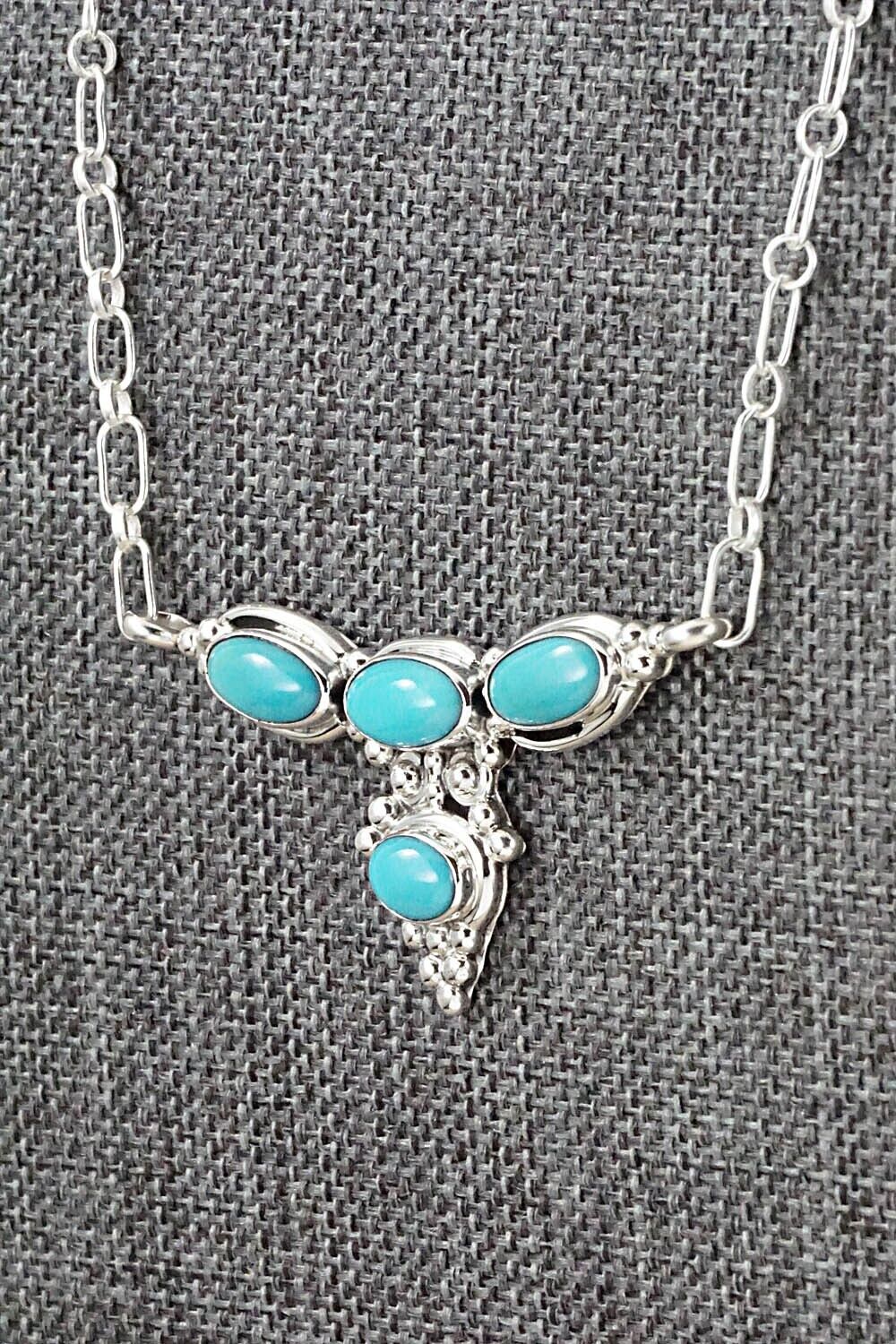 Turquoise & Sterling Silver Necklace - Verley Betone