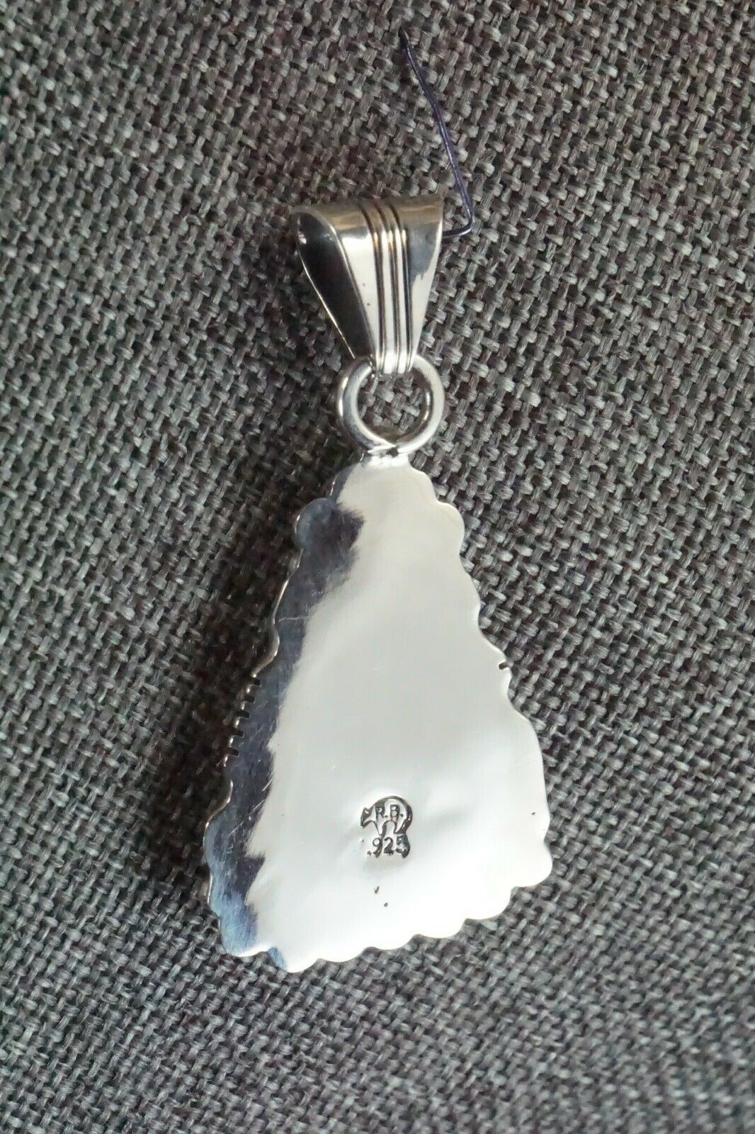 Spiny Oyster and Sterling Silver Pendant - Native American