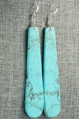 Turquoise & Sterling Silver Earrings - Lupe Lovato
