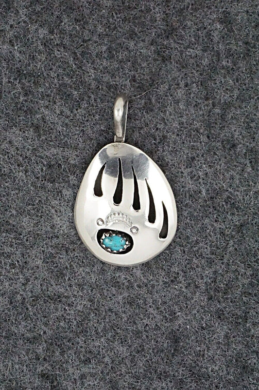 Turquoise & Sterling Silver Pendant - Ervin Begay