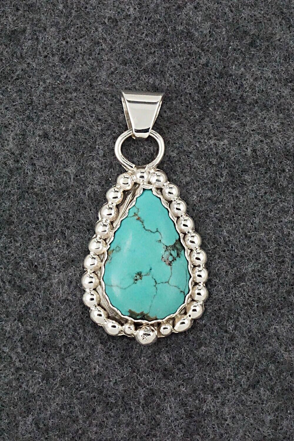 Turquoise & Sterling Silver Pendant - Fredrick Koruh Jr.