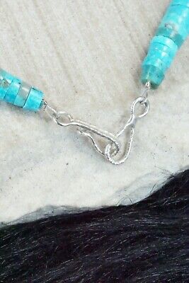 Turquoise & Sterling Silver Necklace - Lupe Lovato