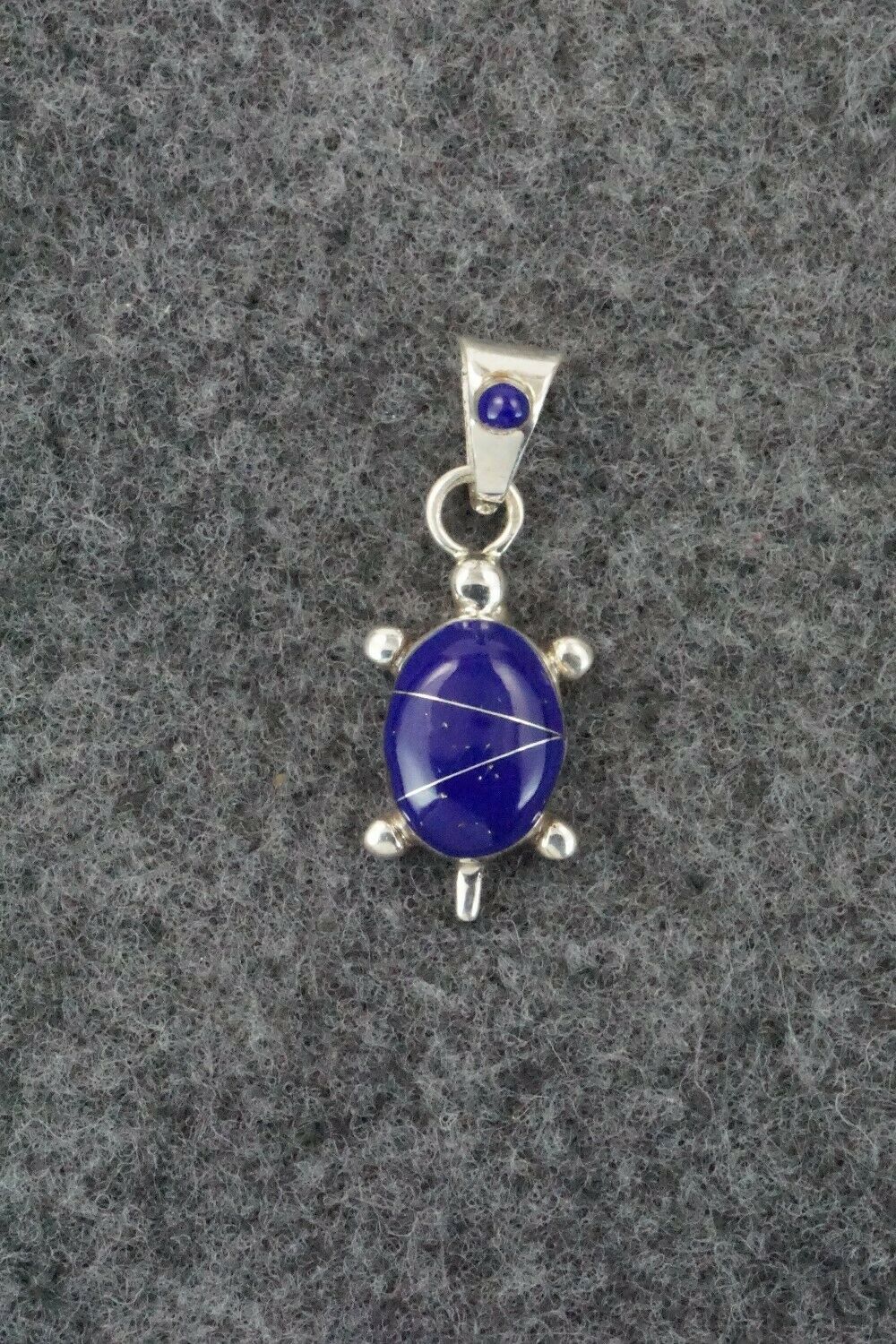Lapis & Sterling Silver Inlay Pendant - Bryan Sandoval