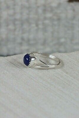Navajo Lapis and Sterling Silver Ring - Robert Martinez - Size 7.25