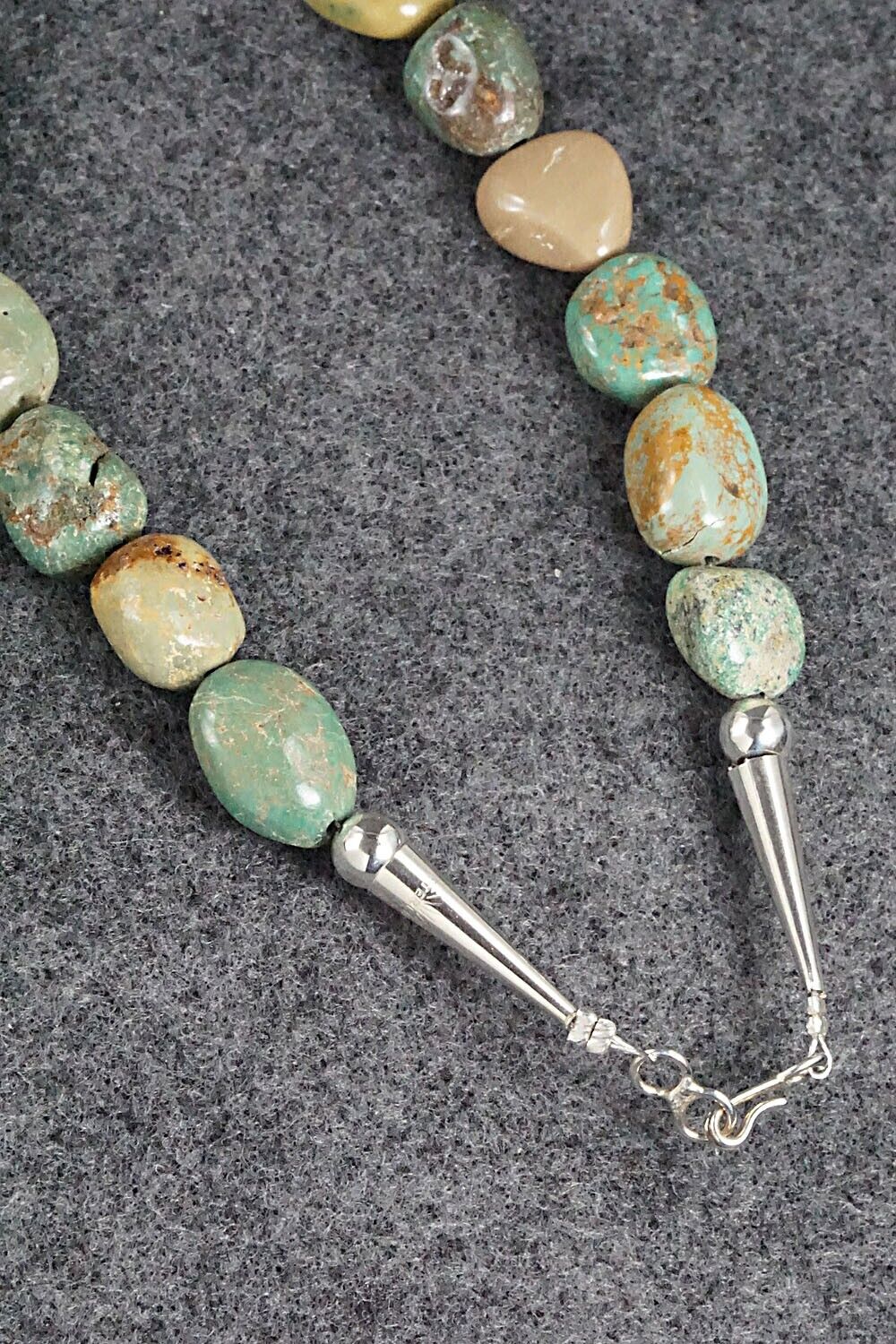 Turquoise and Sterling Silver Necklace - Louise Joe