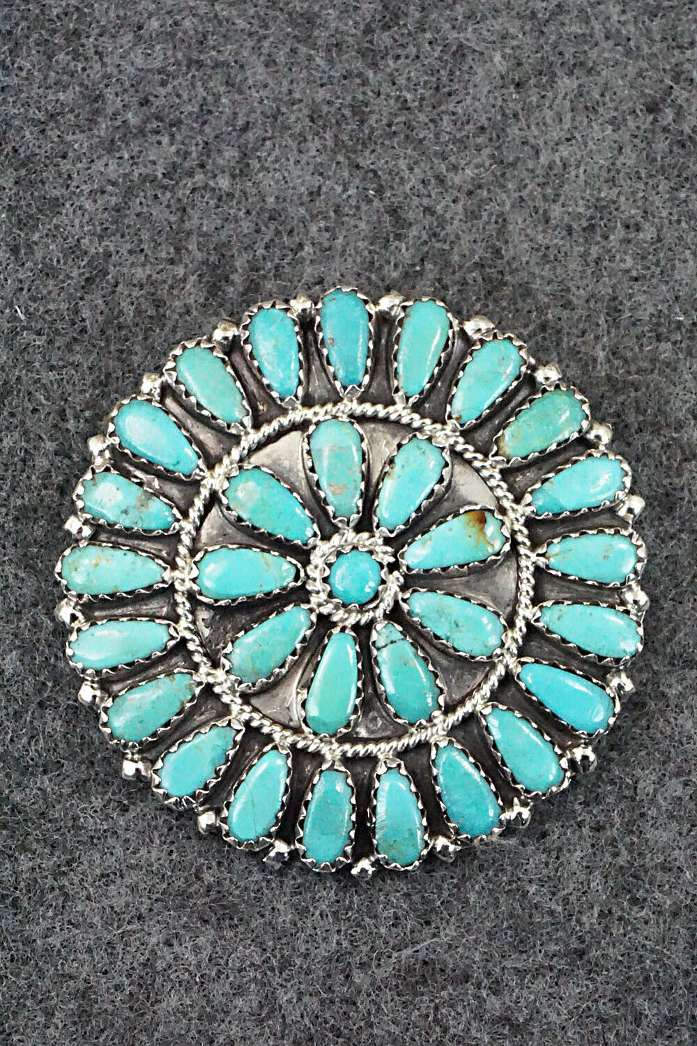 Turquoise and Sterling Silver Pendant - Zeita Begay