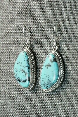 Navajo Turquoise and Sterling Silver Earrings - Lee Shorty