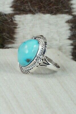Turquoise & Sterling Silver Ring - Daniel Benally - Size 8