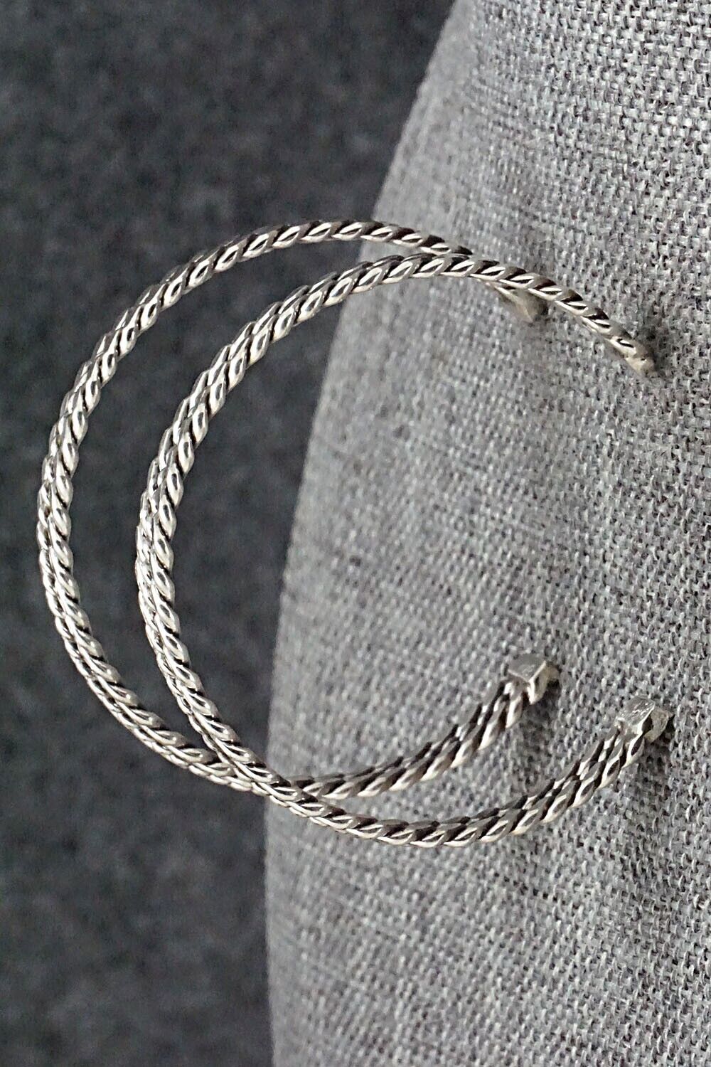 Sterling Silver Hoop Earrings - Elaine Tahe