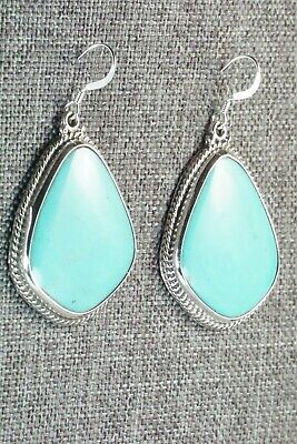 Turquoise & Sterling Silver Earrings - Annie Spencer - High Lonesome Trading