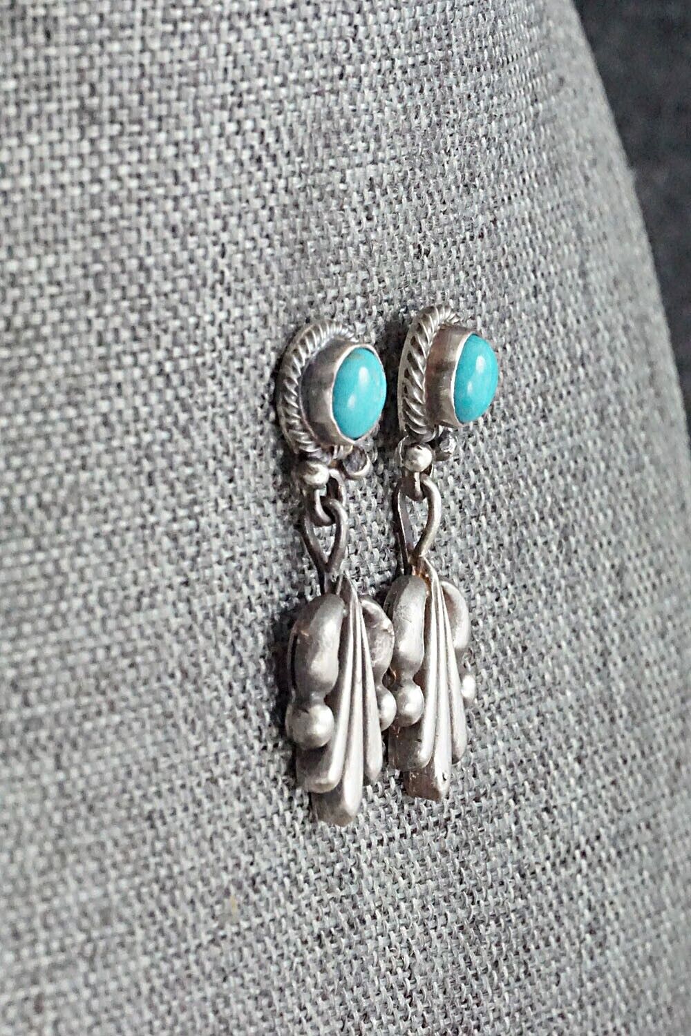 Turquoise & Sterling Silver Earrings - Annie Spencer