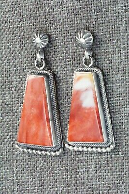 Spiny Oyster & Sterling Silver Earrings - Annie Spencer