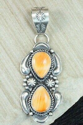 Spiny Oyster & Sterling Silver Pendant - Jeff James Jr.