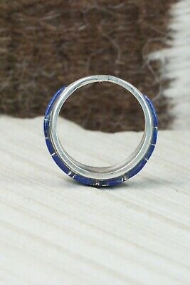 Lapis and Sterling Silver Ring - Susanna Kallestewa - Size 8.75