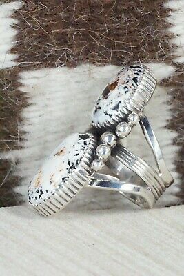 White Buffalo & Sterling Silver Ring - Alvin Joe - Size 6.25