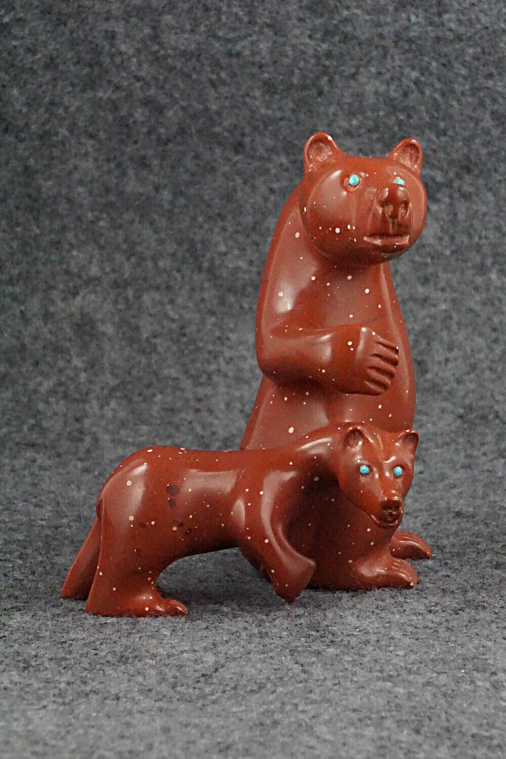 Bear and Cub Zuni Fetish Carving - Albert Eustace