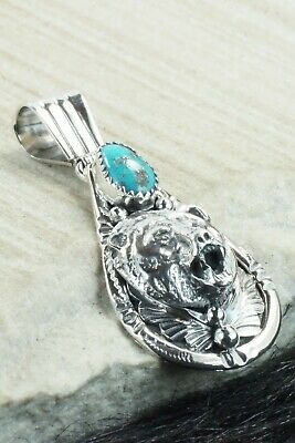 Turquoise and Sterling Silver Pendant - Henry Attakai