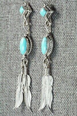 Turquoise & Sterling Silver Earrings - Shania Henio