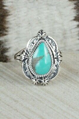 Turquoise & Sterling Silver Ring - Irvin Tsosie - Size 9