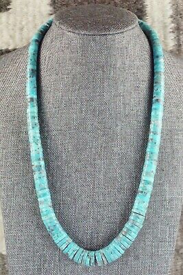 Turquoise & Sterling Silver Necklace - Lupe Lovato