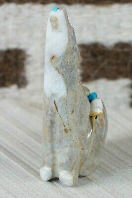 Wolf Zuni Fetish Carving - Donovan Laiwakete - High Lonesome Trading