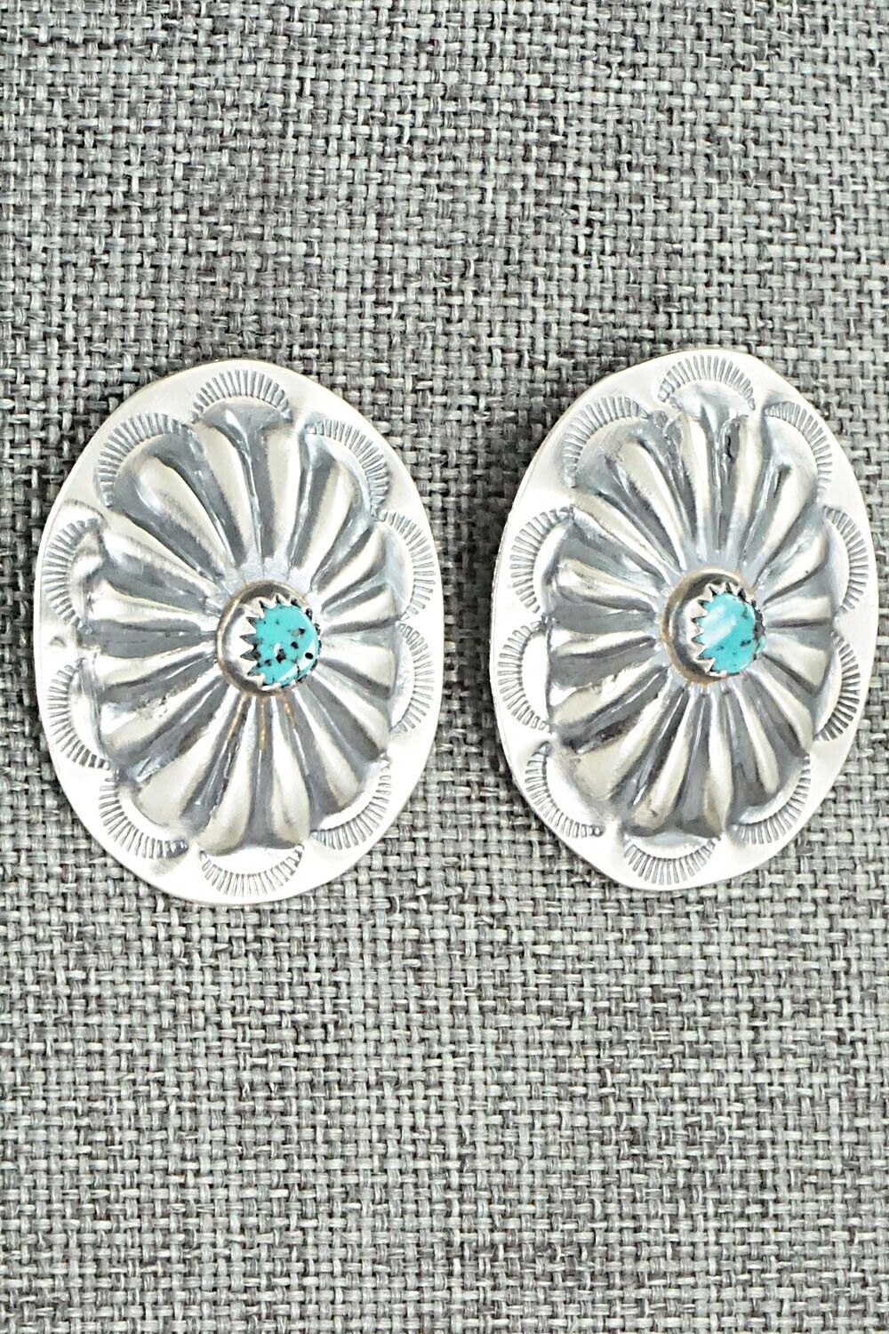 Turquoise & Sterling Silver Earrings - Joan Begay
