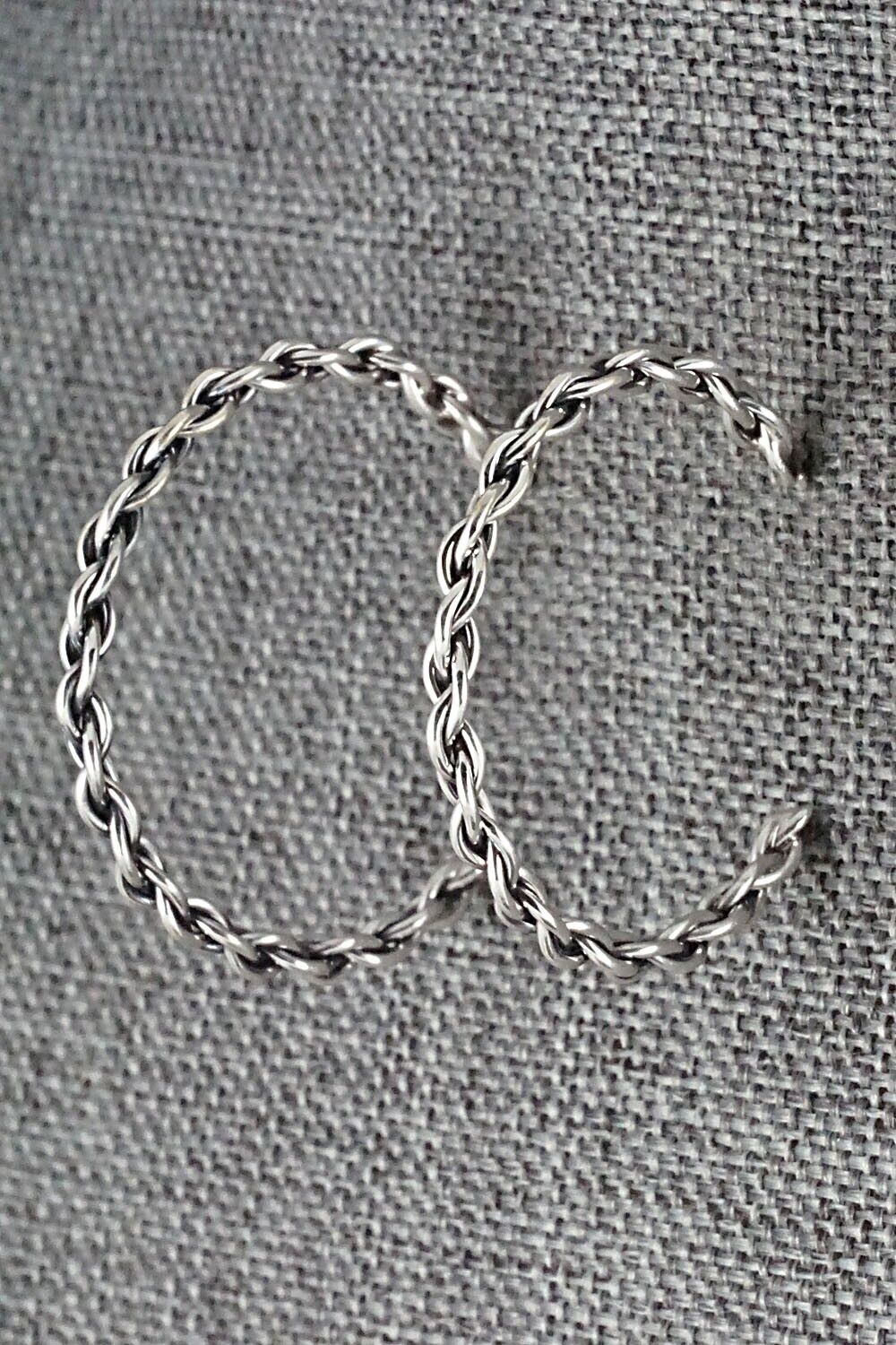 Sterling Silver Hoop Earrings - Elaine Tahe
