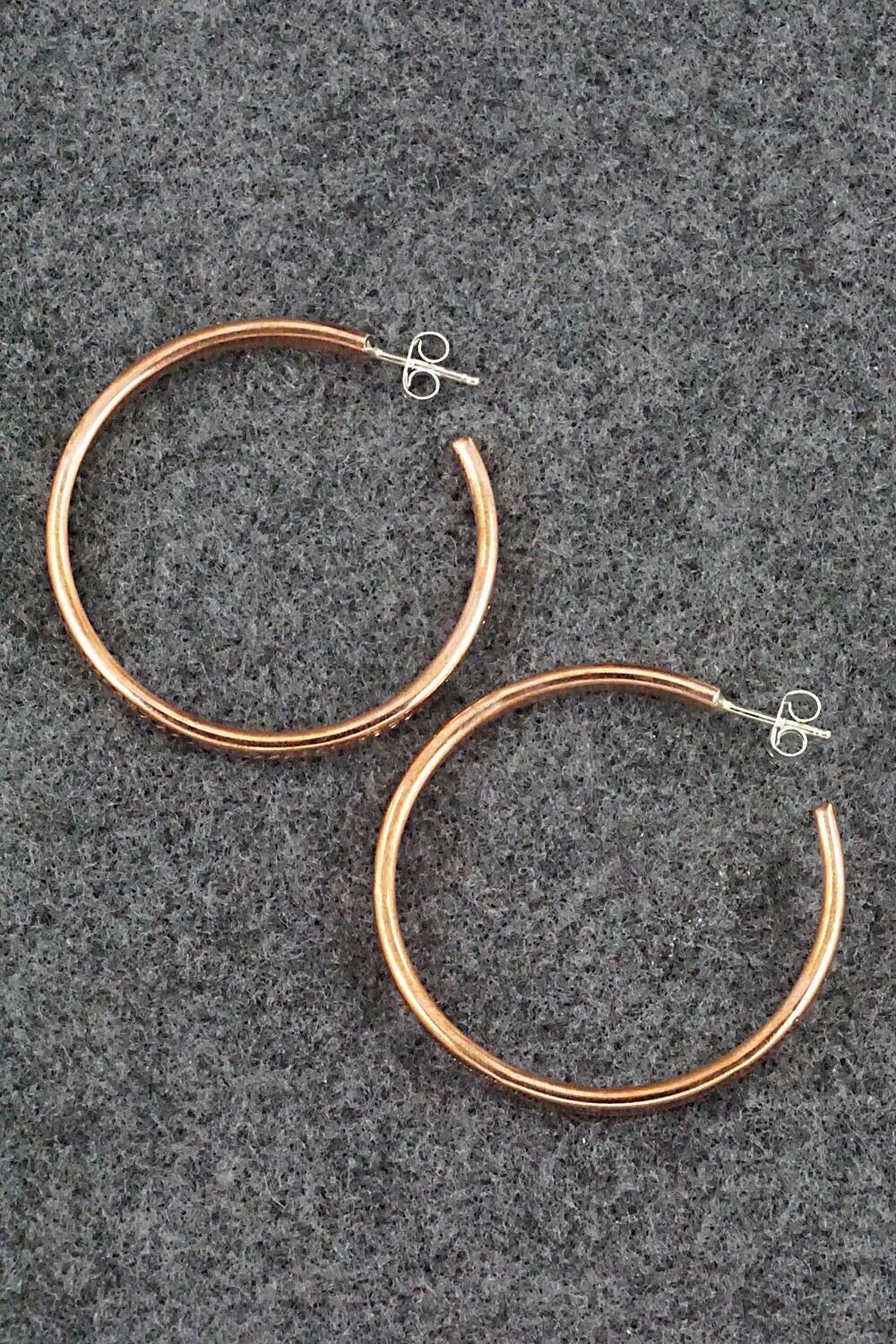 Copper Hoop Earrings - Elaine Tahe