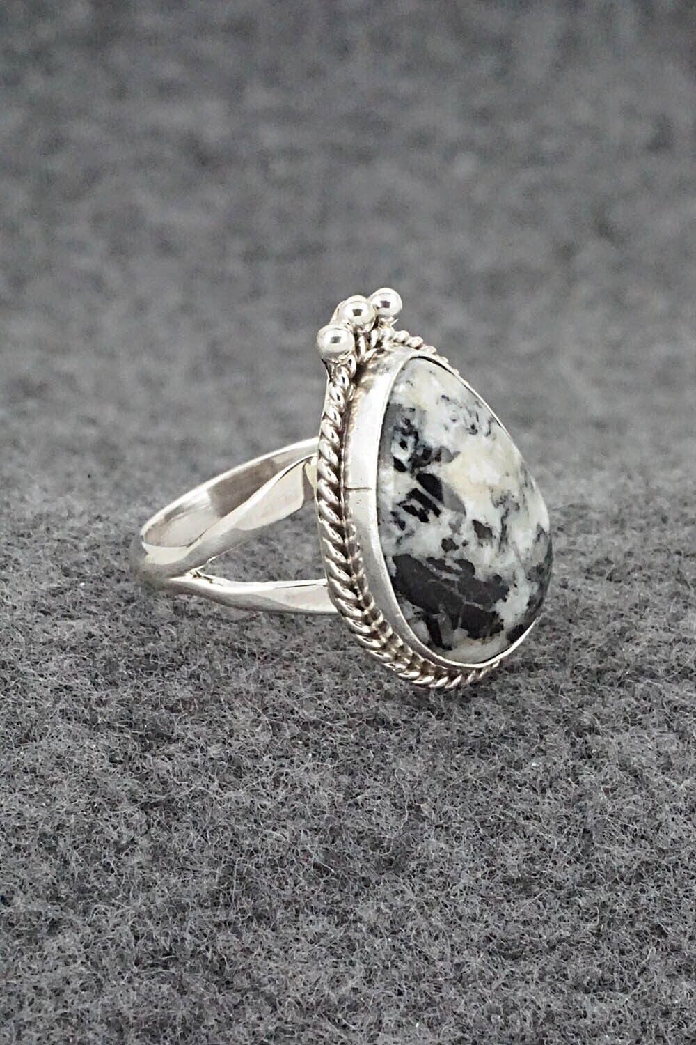 White Buffalo & Sterling Silver Ring - Benjamin Martinez - Size 6.75