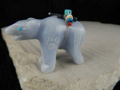 Bear Zuni Fetish - Narren Bowannie - Zuni Bear Carving - High Lonesome Trading