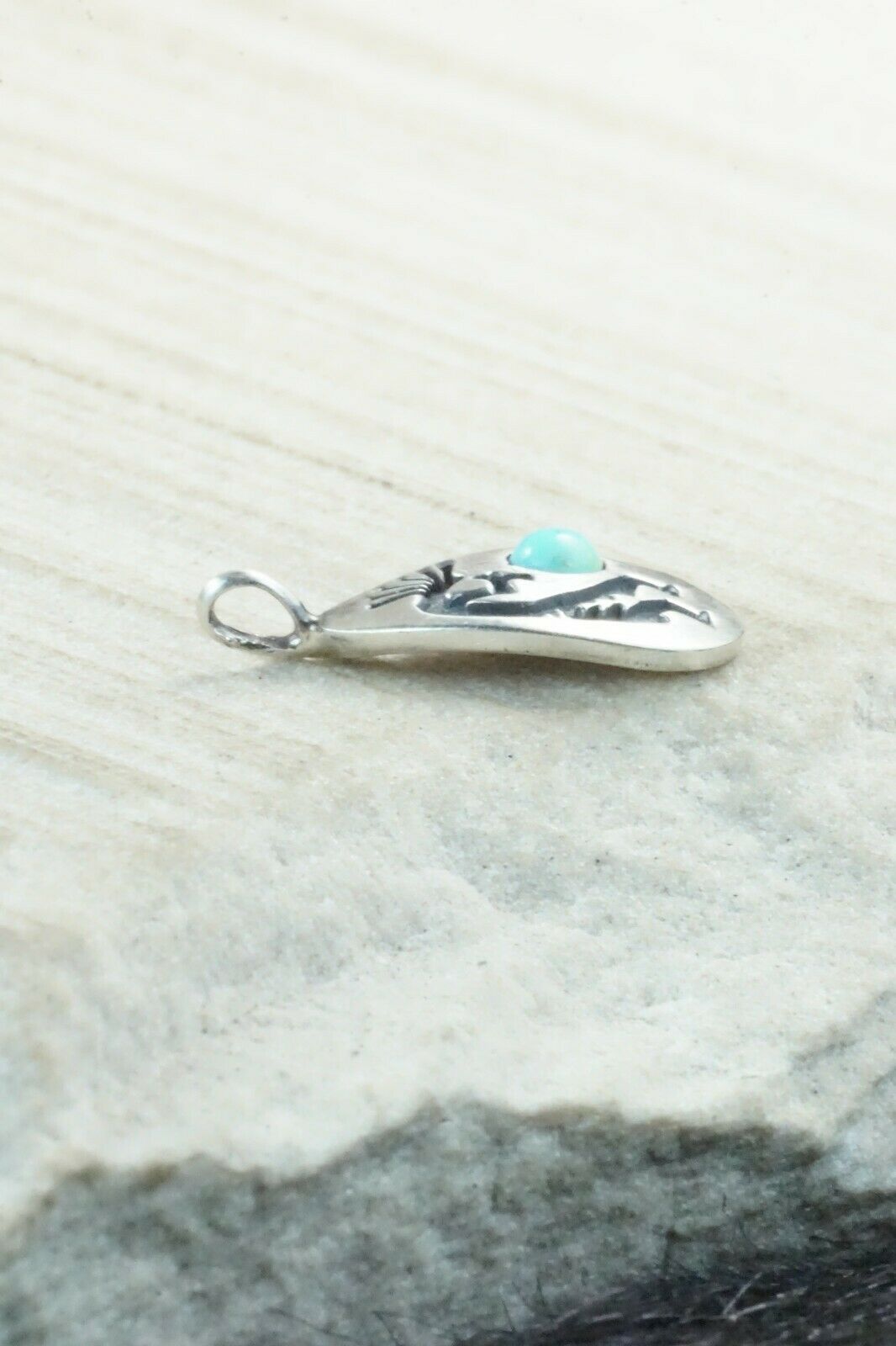 Turquoise and Sterling Silver Pendant - Genevieve Francisco