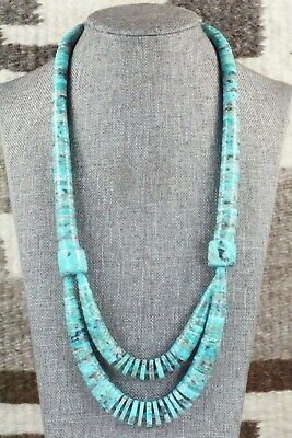 Turquoise & Sterling Silver Necklace - Lupe Lovato