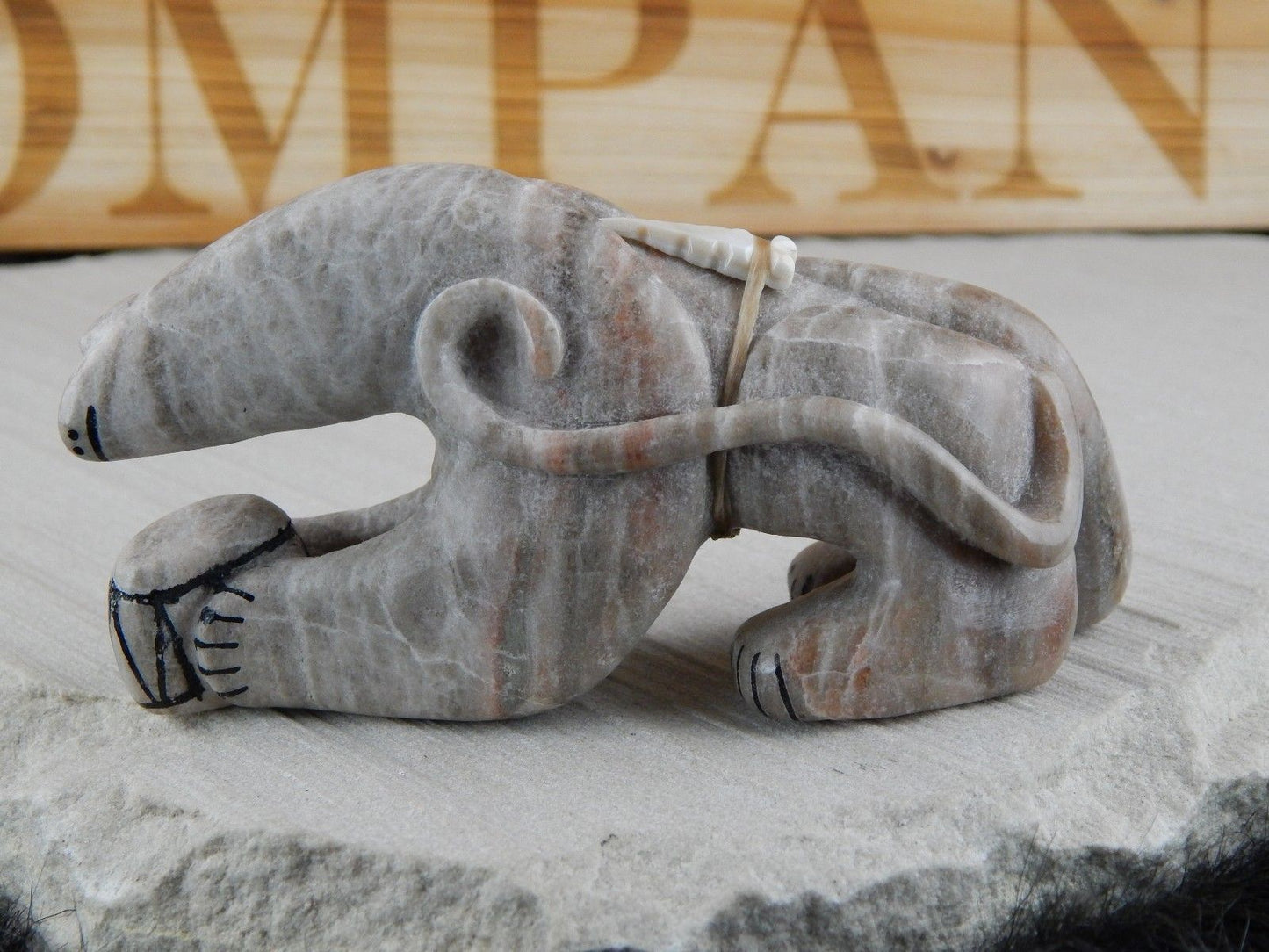 Bear Zuni Fetish Carving - Rick Kallestewa - High Lonesome Trading