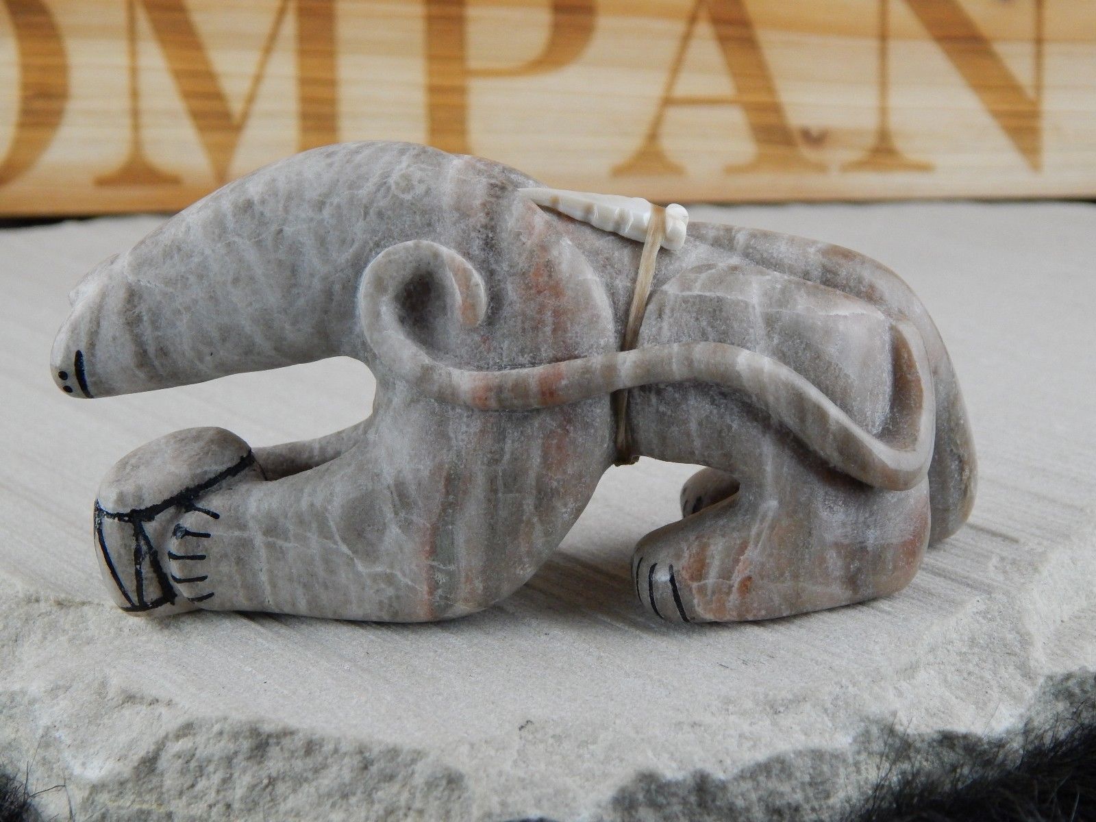 Bear Zuni Fetish Carving - Rick Kallestewa - High Lonesome Trading