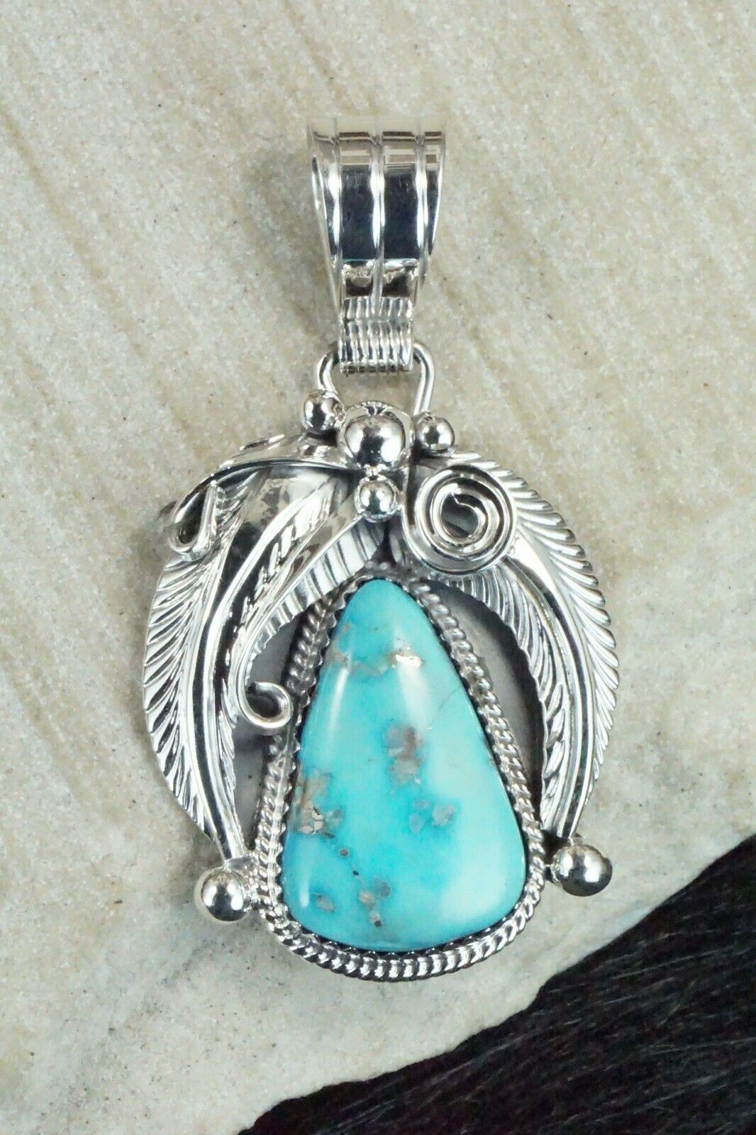 Turquoise & Sterling Silver Pendant - Davey Morgan