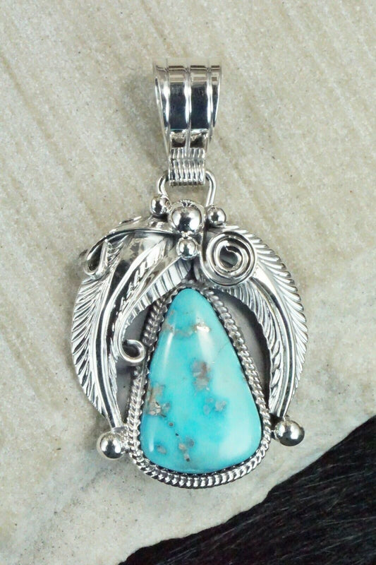 Turquoise & Sterling Silver Pendant - Davey Morgan