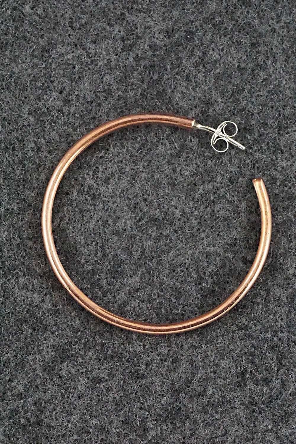 Copper Hoop Earrings - Elaine Tahe