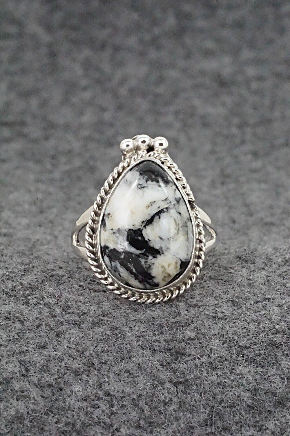 White Buffalo & Sterling Silver Ring - Benjamin Martinez - Size 8
