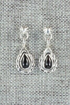 Onyx & Sterling Silver Earrings - Lee Shorty