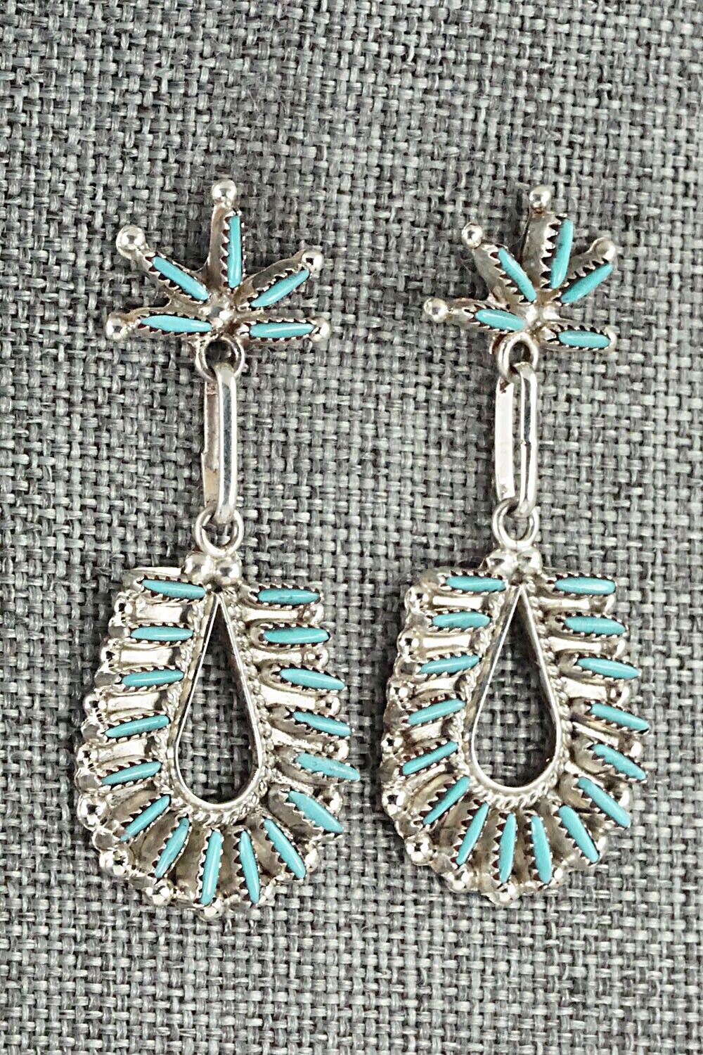 Turquoise & Sterling Silver Earrings - Rena Cachina
