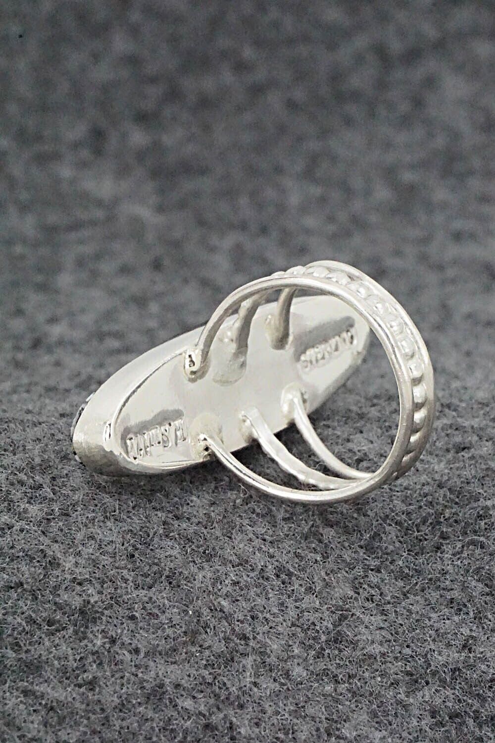 White Buffalo & Sterling Silver Ring - Harold Smith - Size 6