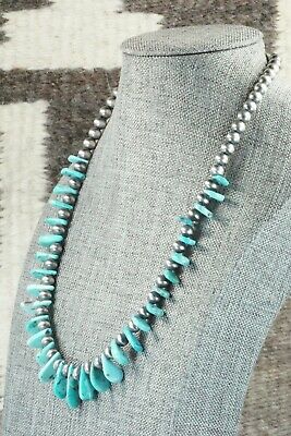 Turquoise & Sterling Silver Necklace - Rita Begay