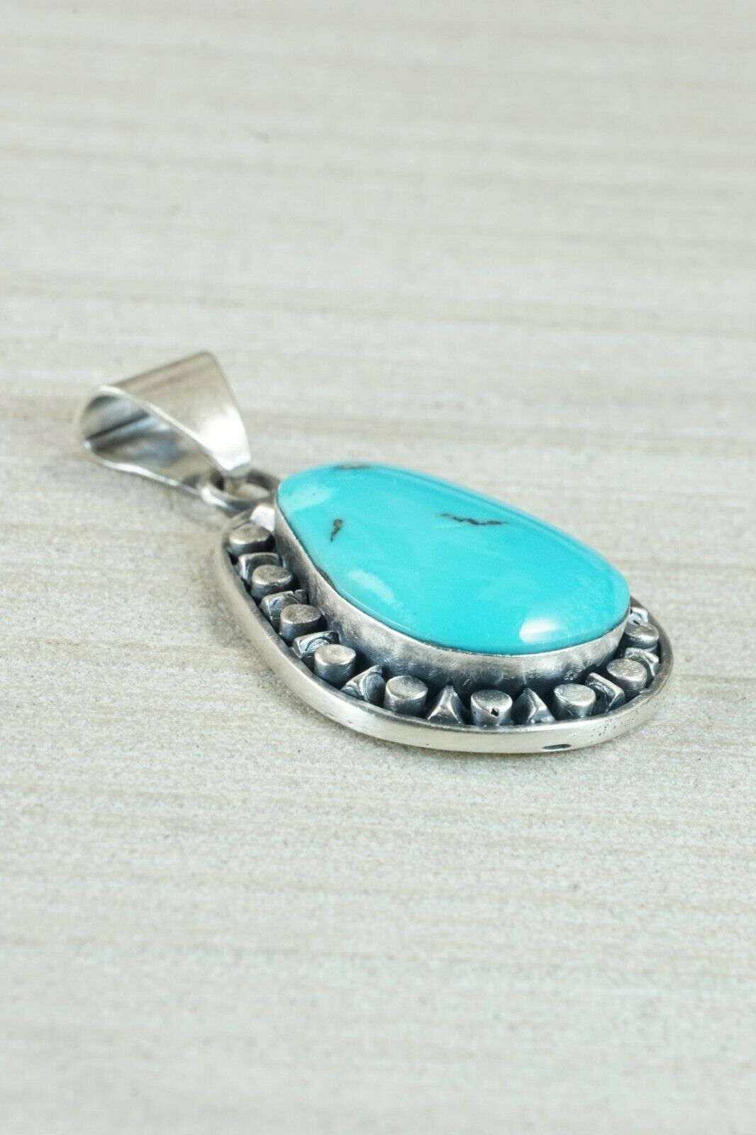 Navajo Turquoise and Sterling Silver Pendant - Sharon McCarthy